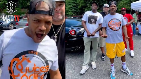 Jadakiss & Styles P Donate Backpacks Before Rally To DJ Envy's Car Show! 🚘