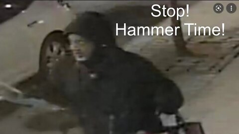 Nut Job attacks with Hammer on Subway!