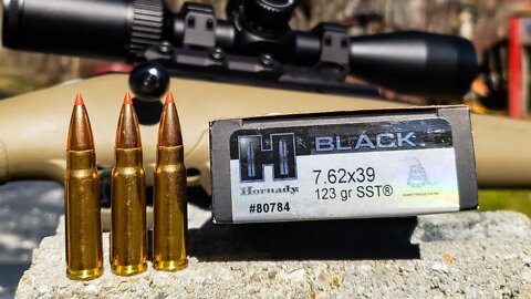 7.62x39 Hornady BLACK - 100 yard groups with Ruger American