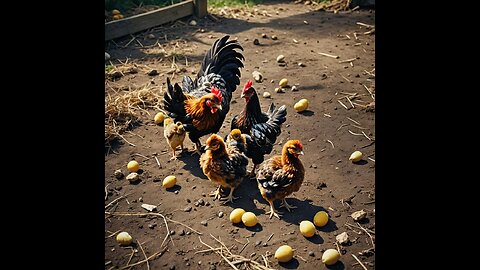 happy banty bantams (small chickens)