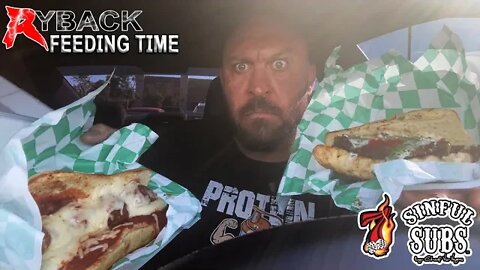 Ryback Feeding Time: Sinful Subs by Chef Vic Vegas Cheesesteak & Meatball Marinara Subs with Fries