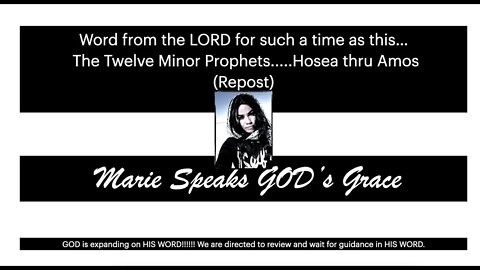 Word from the Lord for such a time as this: The Twelve Minor Prophets.....Hosea thru Amos