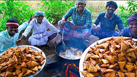 SAMOSA | Street Samosa Recipe | Healthy South Indian Potato Onion Crispy Samosa Cooking In Village