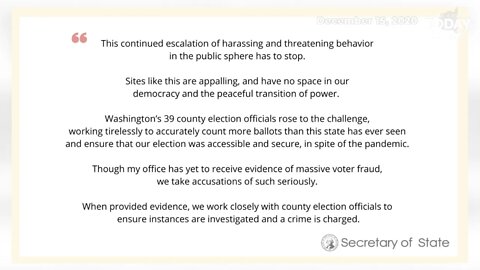 Washington Secretary of State angry over website that threatened elections officials