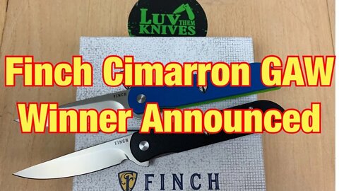 Finch Cimarron “Flip the Finch” Giveaway winner announced !!