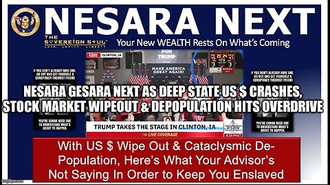 NESARA GESARA Next as Deep State US $ Crashes, Stock Market Wipeout & Depopulation Hits Overdrive