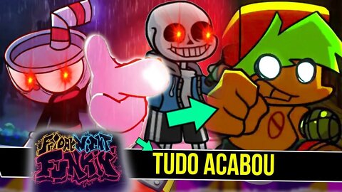 Jogos Indies destruídos no Friday Night Funkin | VS Indie Cross Cuphead Sans Bendy