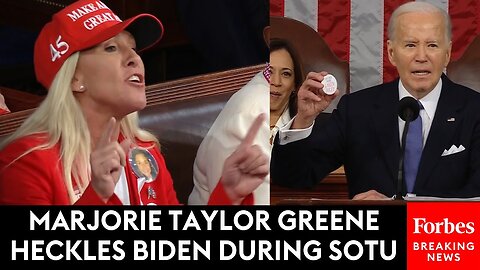 Marjorie Taylor Greene Heckles Biden During SOTU—Then He Gaffes About 'Lincoln Riley'