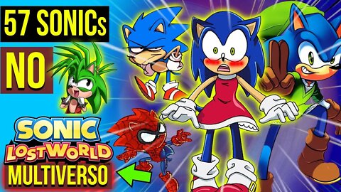 57 SONICS JUNTOS no SONIC LOST WORLD 😱| SONICVERSO