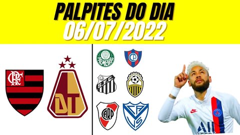 Palpites de Futebol para o dia 06 07 22 QUARTA + BILHETE PRONTO