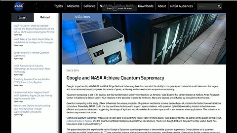 Jason Bermas | “Google Partnered With NASA Almost A Decade Ago, These Systems Are Running On AI”