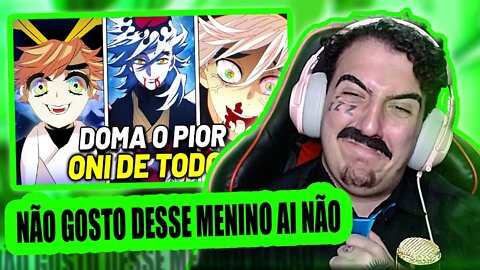 PASTOR REACT DOMA O PIOR ONI DE TODOS! HISTÓRIA E PODERES EXPLICADOS - DEMON SLAYER |