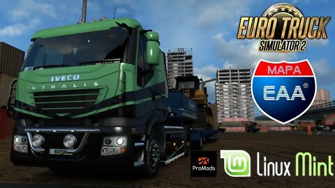 Trucking on Linux Mint LIVE #8 (Euro Truck Simulator 2 v1.37) Iveco TurboStar Added