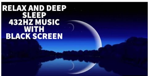 Sleep Music With Soft Rain Sounds 432HZ Healing Frequency Black Screen