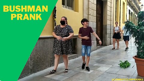 Top Funniest Viral Reactions of Bushman Prank in Spain. #prank #comedyprank #viral