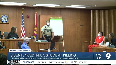 Three sentenced in 2021 killing of UArizona student in parking garage