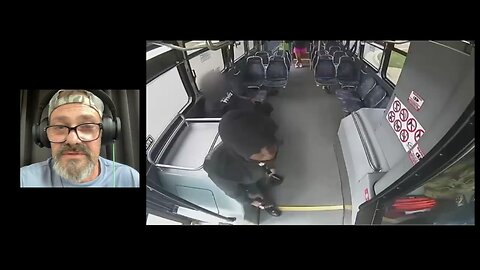 Insane shootout on a public bus