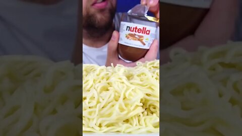 NUTELLA + RAMEN NOODLES | UNREAL TASTY| ASMR EATING