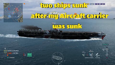 World of Warships 2 ships sunk after my Aircraft carrier was sunk #worldofwarships 2