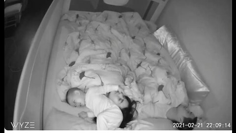 Baby Monitor Captures: Parents Switching Places to Trick their Baby