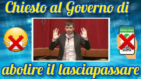 L'On. Forciniti scatenato sulle mascherine e tessera verde!