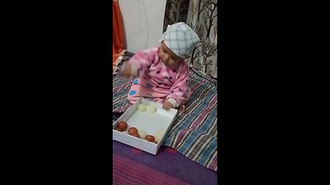 cute baby 🥰 video eating sweets