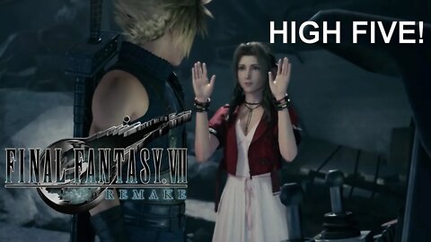 Final Fantasy VII Remake (PS4) - Cloud and Aerith High Five