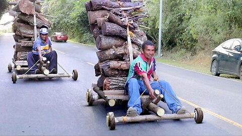 Riding Handmade Wooden Carts in South America | Tekniq