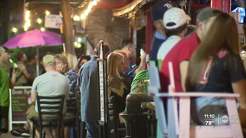 Fans cheer for Tampa Bay Rays at Ferg's Sports Bar in St. Pete