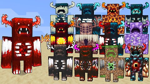 The Demon Warden Vs ALL Wardens PLUS+ (Anniversary Edition) / Minecraft Mob Battle