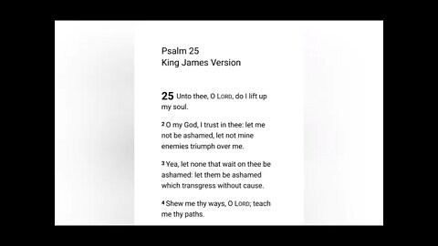 Psalm 25: A Psalm of David