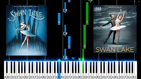 Swan Lake Theme Piano Tutorial. D Major. Medium difficulty.