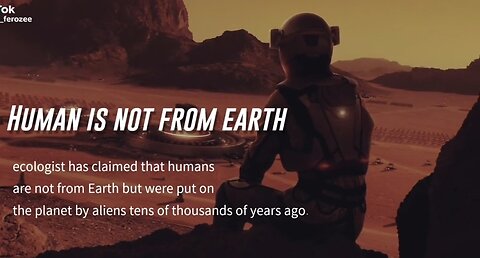 Human isn't from earth