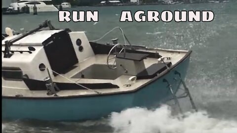 Sailboat Runs Aground In Storm!