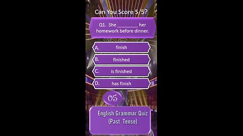 Grammar Quiz | Past Tense Mastery