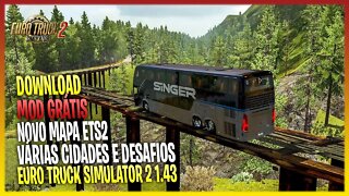 NOVO MAPA INDONÉSIA COM VÁRIAS CIDADES E DESAFIOS PARA EURO TRUCK SIMULATOR 2 VERSÃO 6.0 1.43