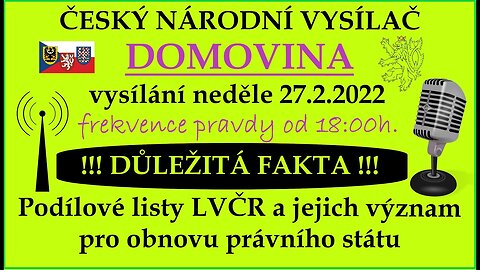 Podílové listy LVČR a jejich význam pro obnovu právního státu | vysílání 27. 02. 2022