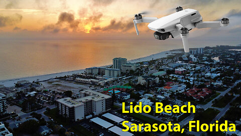 Lido Beach, Sarasota - drone fly over