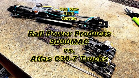 Rail Power SD90MAC vs Atlas Master Trucks