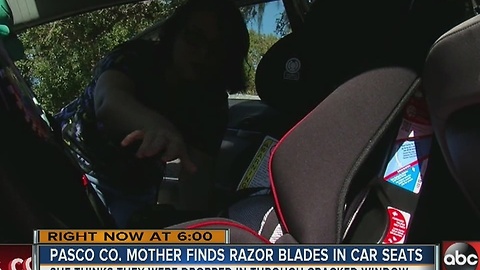 Razor blades dropped into childrenâs car seats in Walmart parking lot