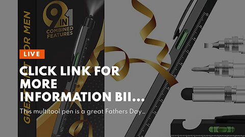 Click link for more information BIIB Dad Gifts for Men, 9 in 1 Multitool Pen Fathers Day Gift f...