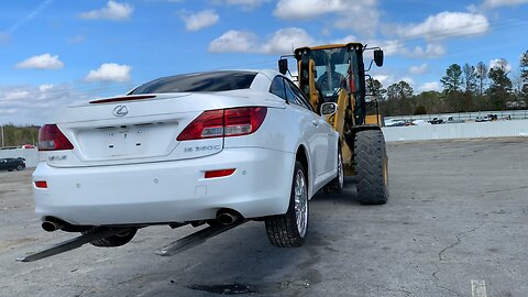 I WON A RARE CONVERTIBLE LEXUS IS 350C FRONT COPART! *THE HOOD FLEW OFF IN TRAFFIC*