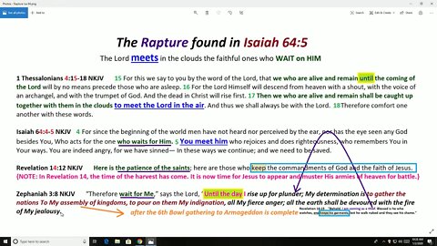 Rapture found in Isaiah 64