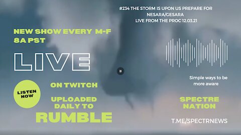 #234 THE STORM IS UPON US PREPARE FOR NESARA/GESARA LIVE FROM THE PROC 12.03.21