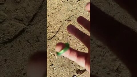 Seaglass ring made by the ocean crazy