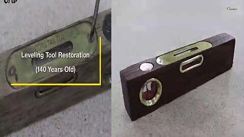 Antique Wood Level Restoration 140years old This guy is a genius- creative worker in the world.