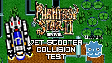 Phantasy Star II Revival Jet Scooter Collision Test - Check Out This Recreation in GODOT!