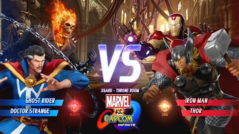 Ghost Rider & Doctor Strange VS Iron Man & Thor Marvel vs Capcom Infinite