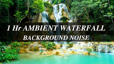 Cascading Waterfall With Nature White Noise! [ Royalty Free Music]