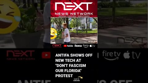 LOL. Antifa shows of new "protest tech" at "Don't Fascism Our Florida" event #shorts